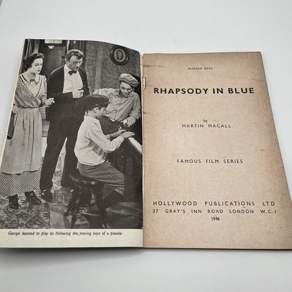 Rhapsody In Blue By Martin Macall Famous Film Series 1946 Cinema Warner Bros Vtg - Picture 5 of 7